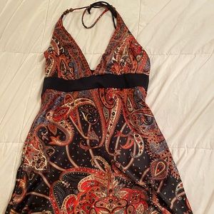 Satin halter dress